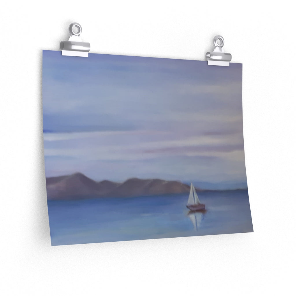 Aegean Sailing Boat Poster