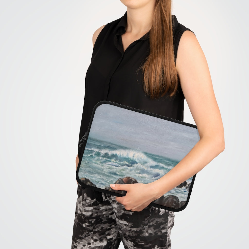 Crashing Atlantic Waves Laptop Sleeve