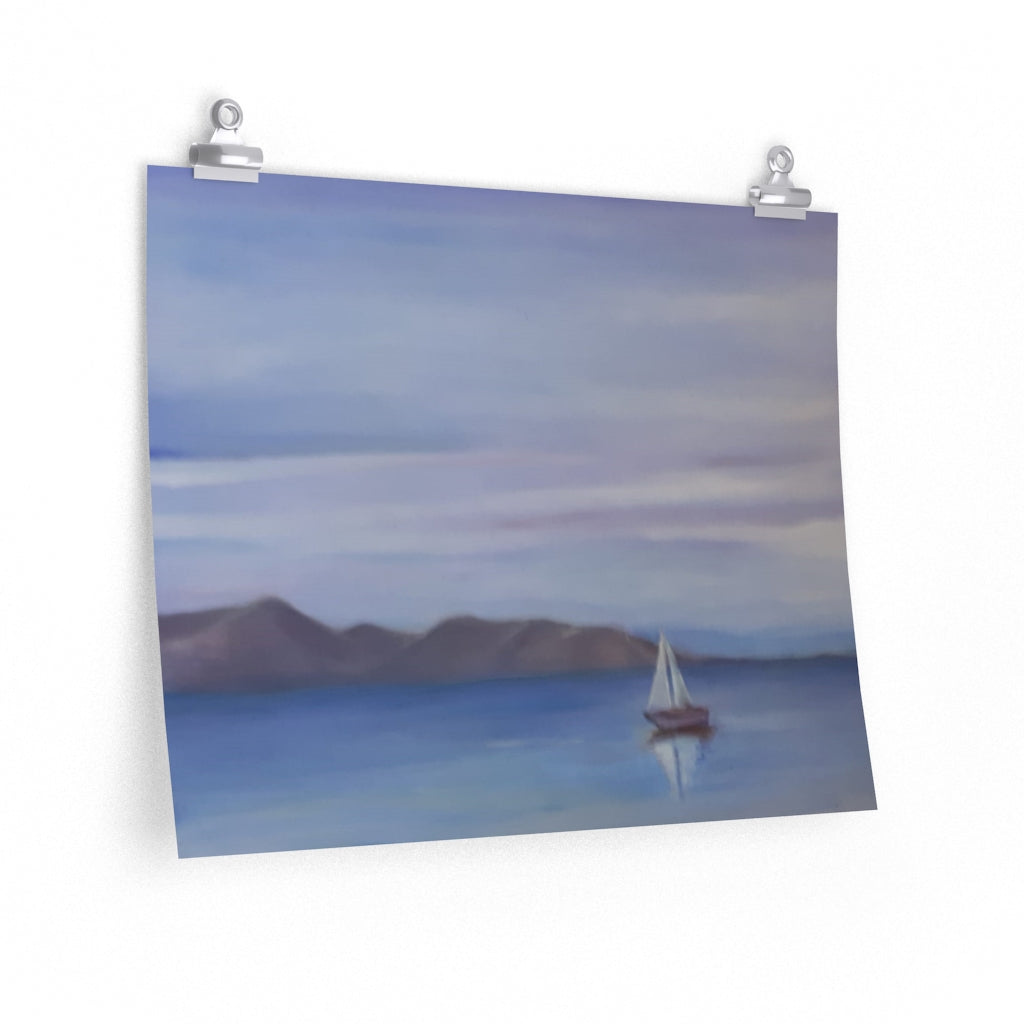 Aegean Sailing Boat Poster