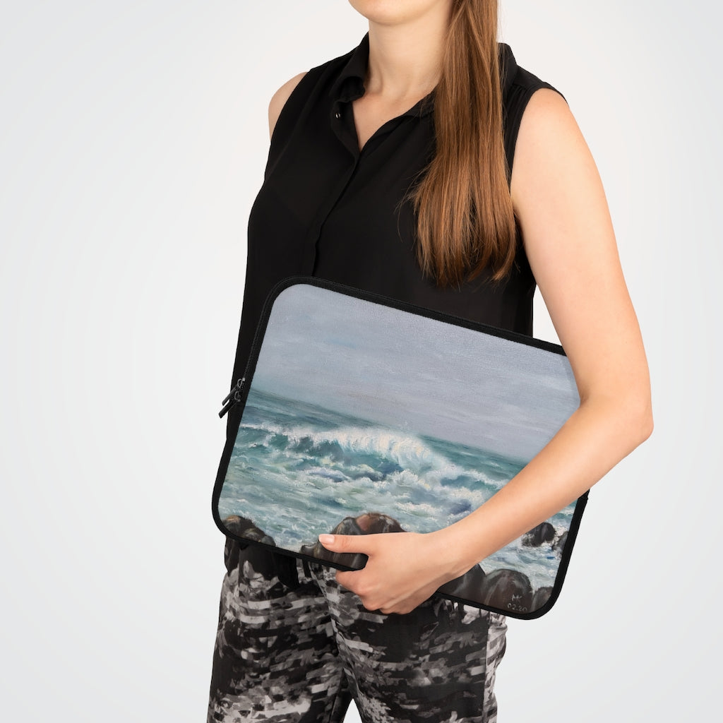 Crashing Atlantic Waves Laptop Sleeve
