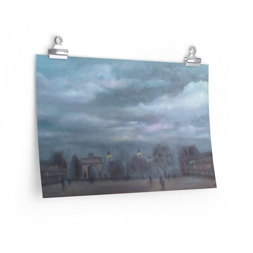 Stormy Parisian Clouds Poster