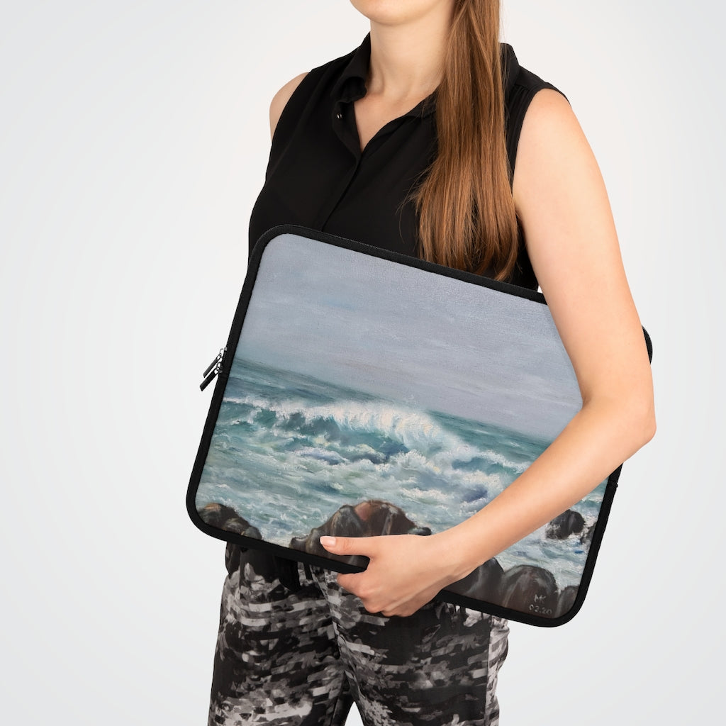 Crashing Atlantic Waves Laptop Sleeve
