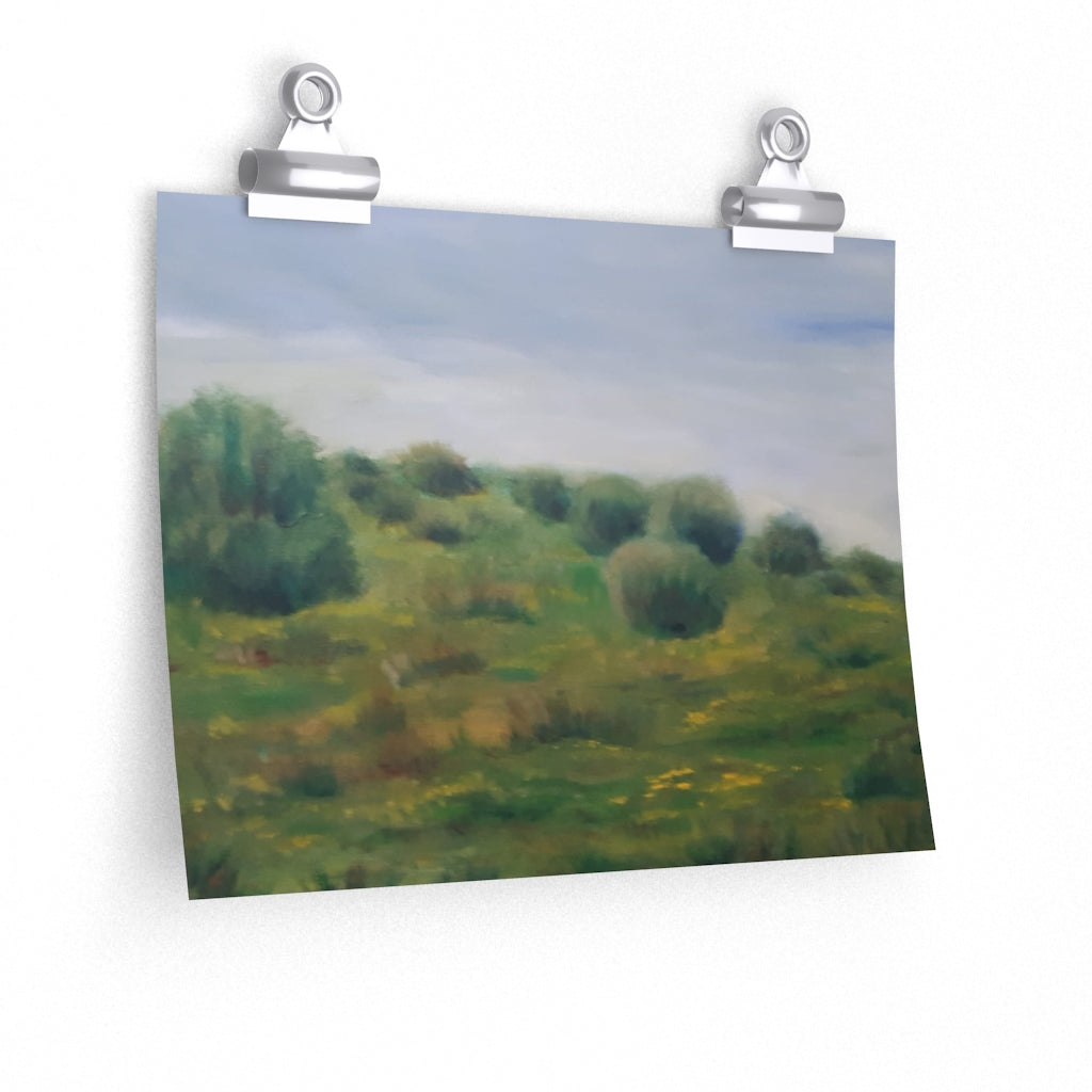 Hill of Shrubs Poster