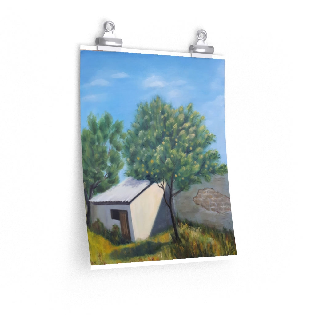 Sunny Suburban Village Poster