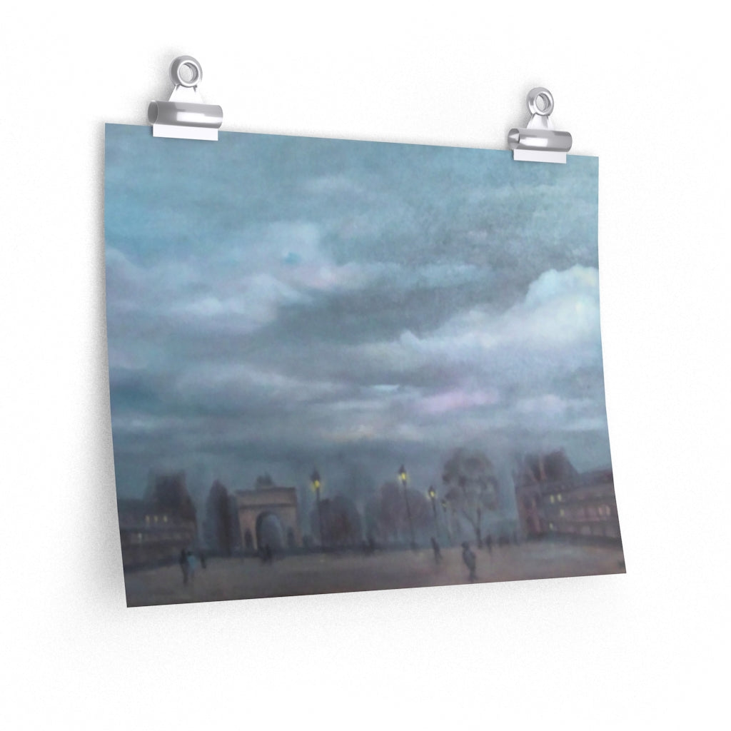 Stormy Parisian Clouds Poster