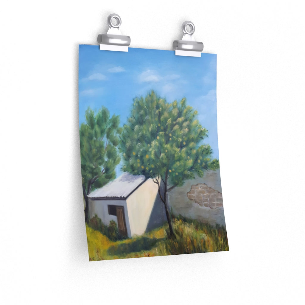 Sunny Suburban Village Poster