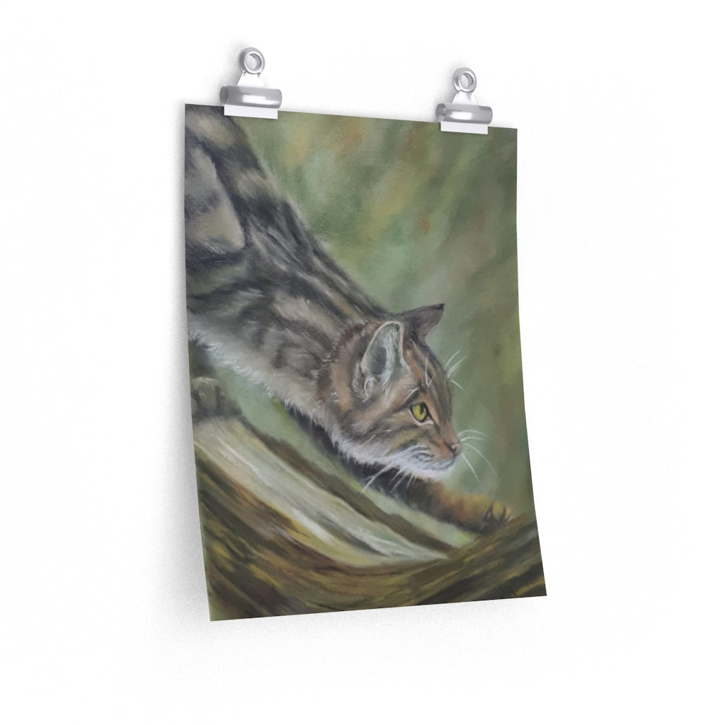 Hunting Cat Poster