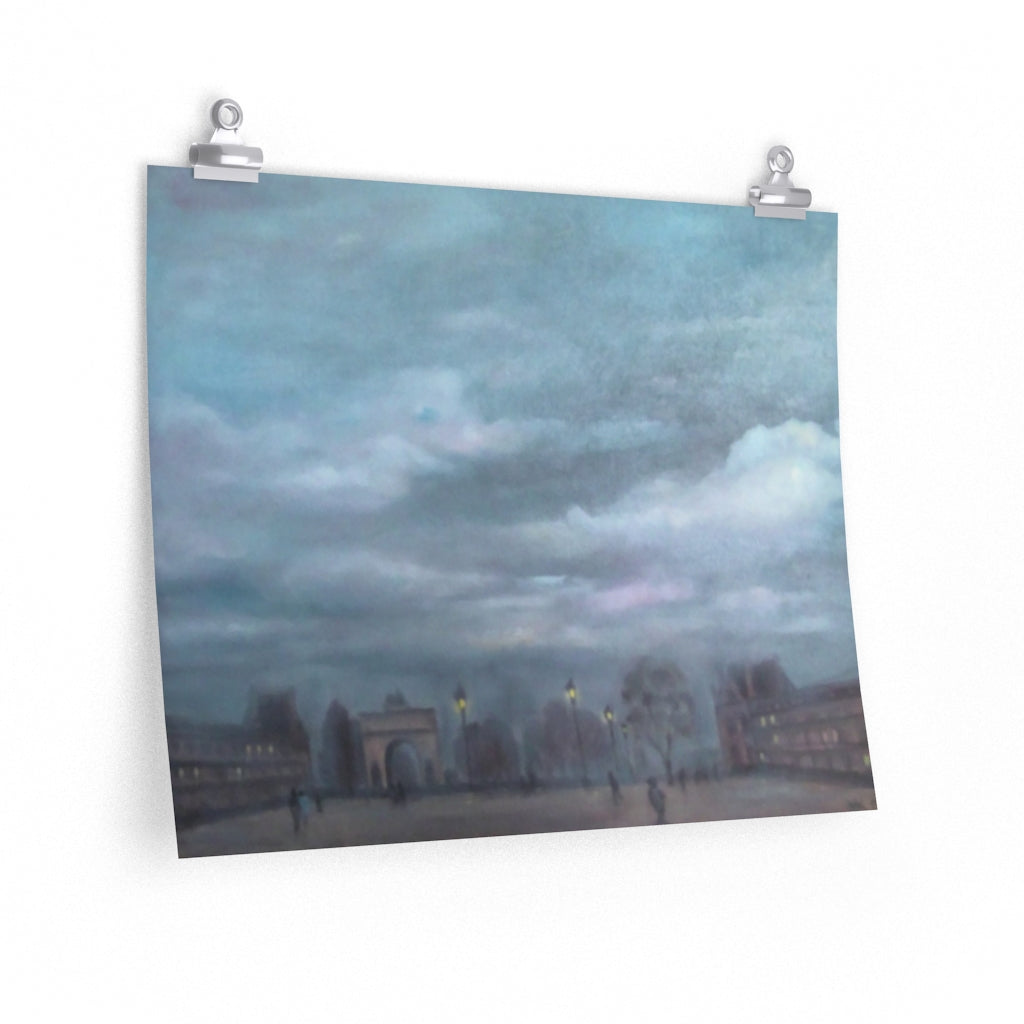 Stormy Parisian Clouds Poster