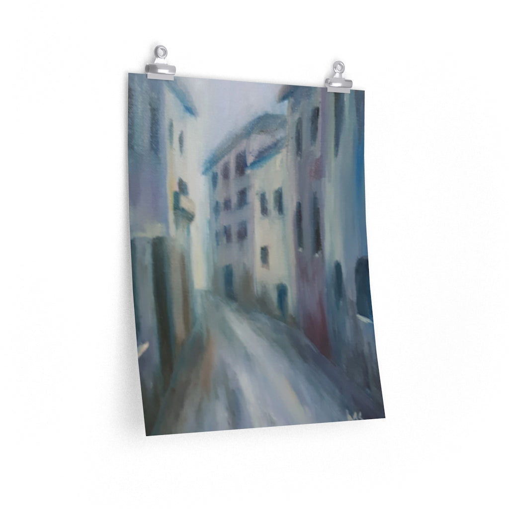 Rainy Cityscape Poster