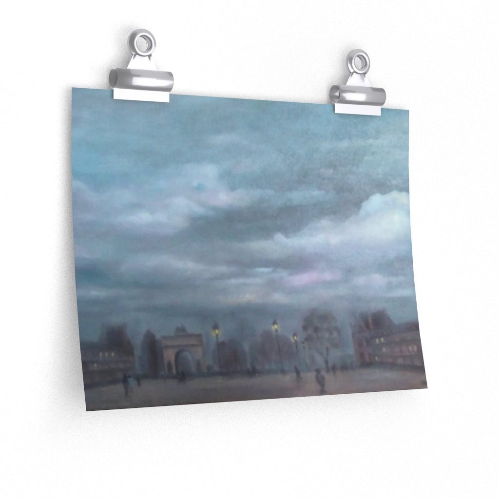 Stormy Parisian Clouds Poster