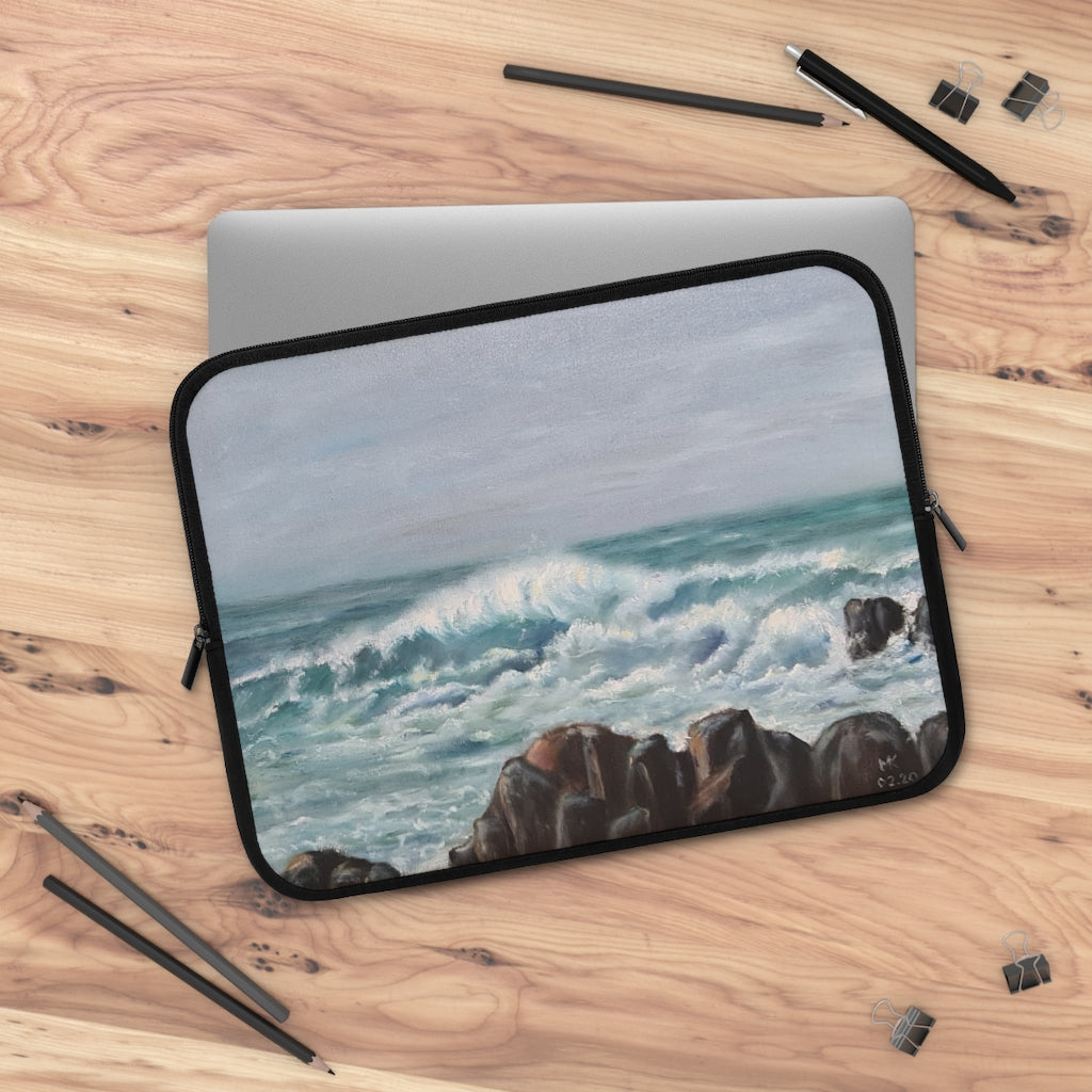Crashing Atlantic Waves Laptop Sleeve