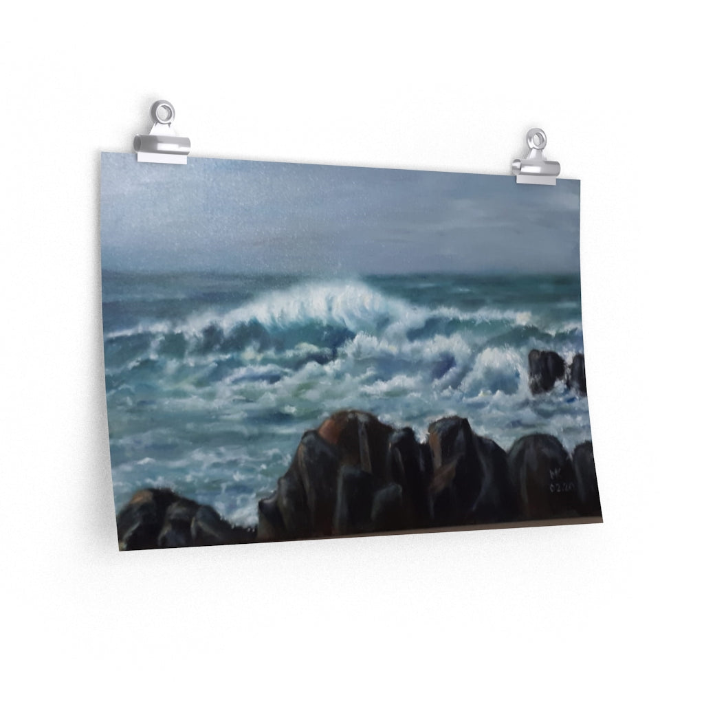 Crashing Atlantic Waves Poster