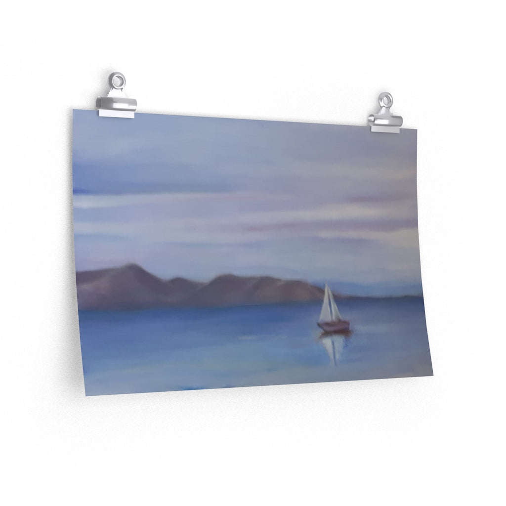 Aegean Sailing Boat Poster