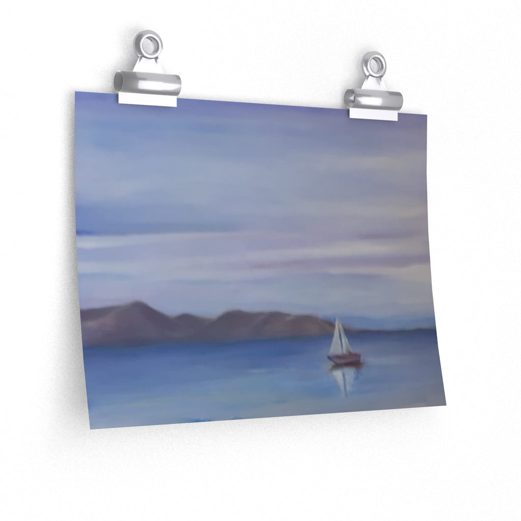 Aegean Sailing Boat Poster