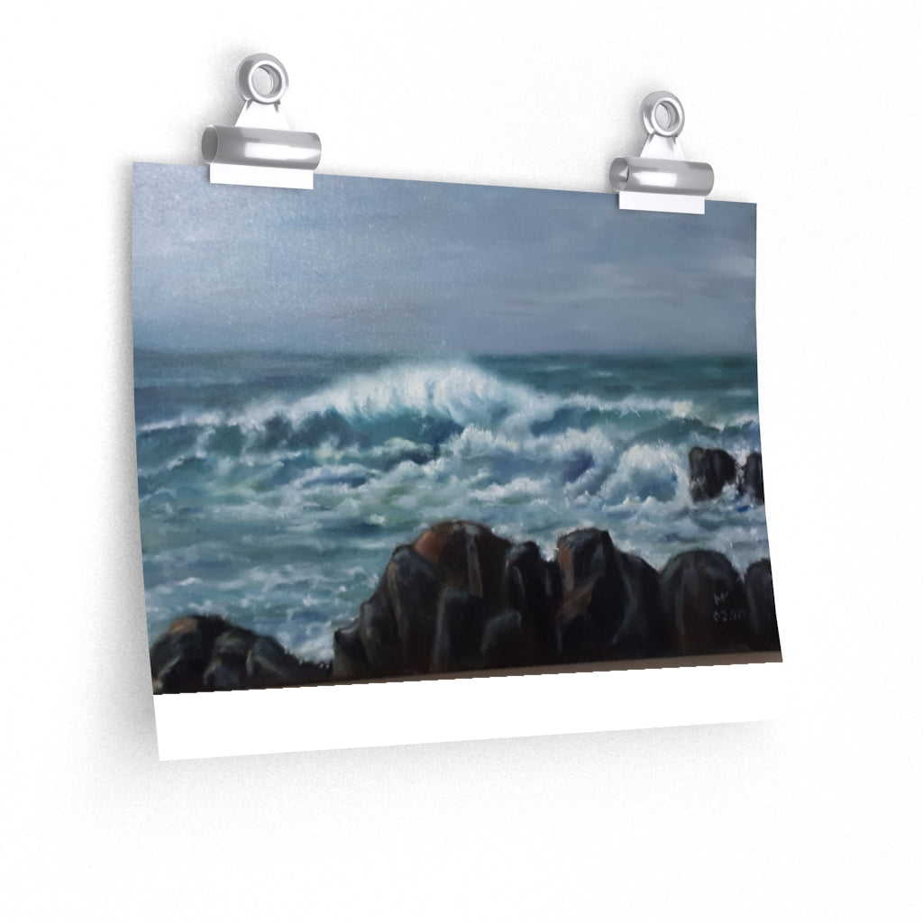 Crashing Atlantic Waves Poster