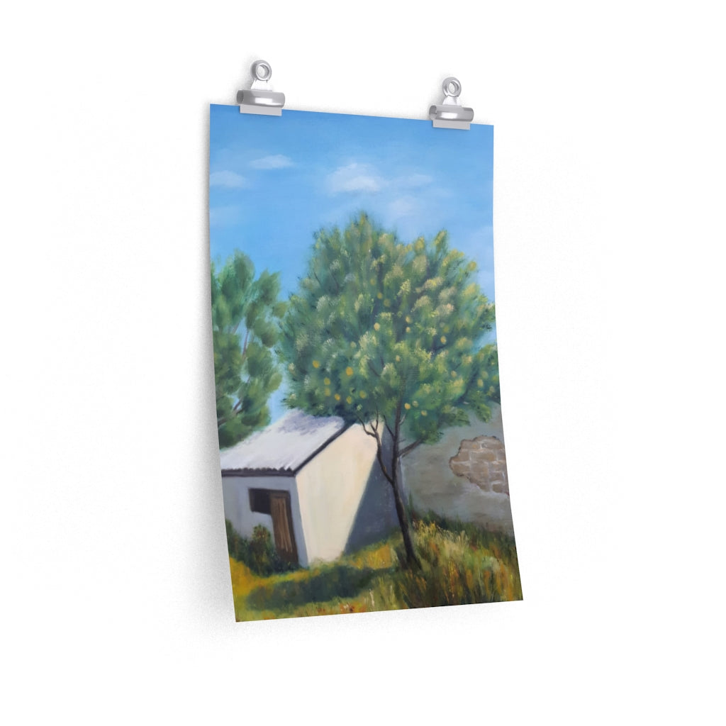 Sunny Suburban Village Poster