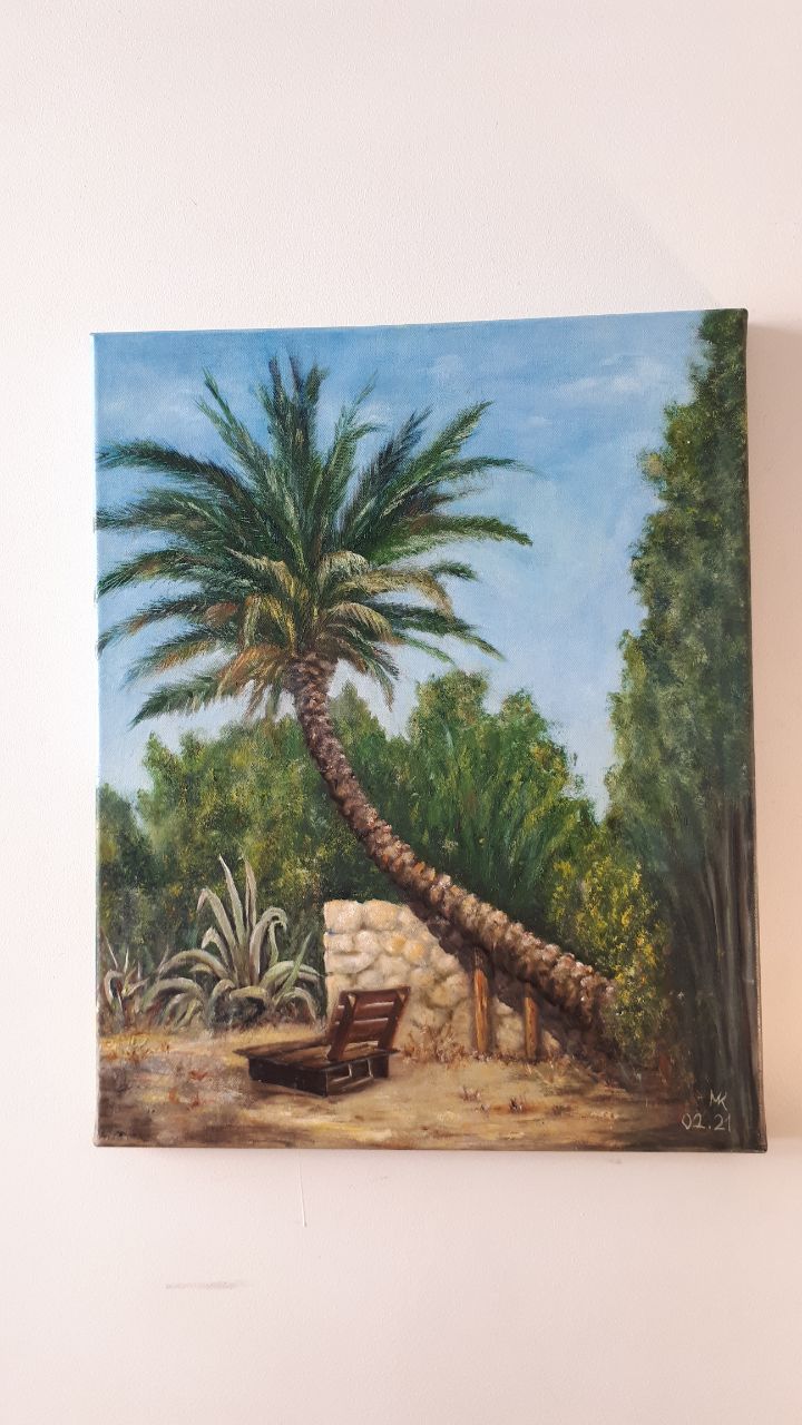 Leaning Palm Tree