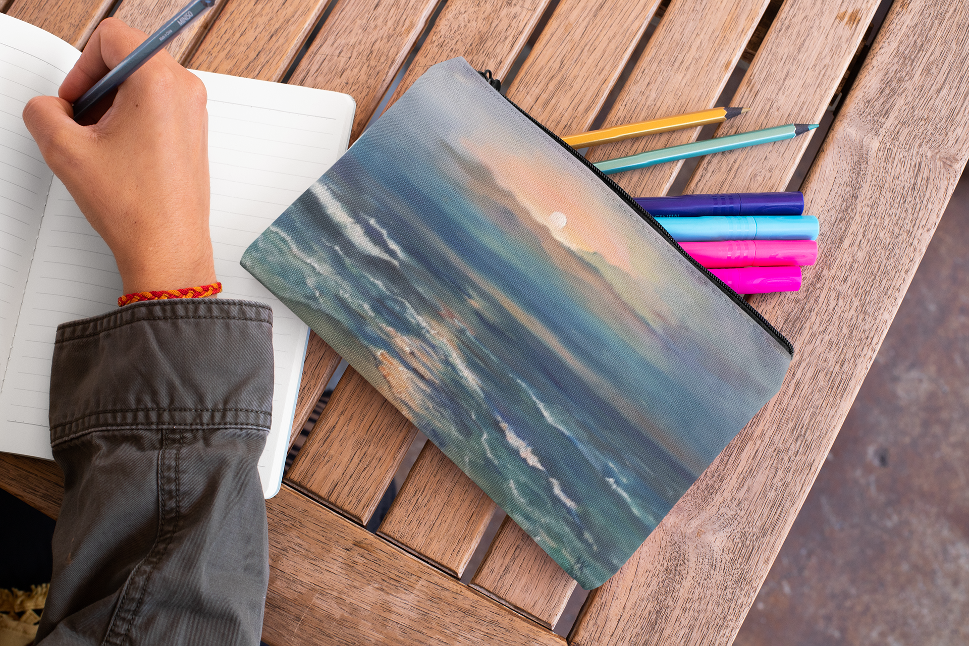 Ocean Sunset Accessory Pouch